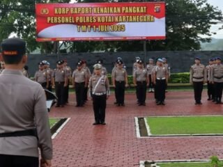 32 Anggota Polres Kukar Naik Pangkat, Kapolres: Ini Amanah, Bukan Sekadar Penghargaan