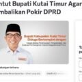 Pokir DPRD Kutim Mendadak Hilang dari Sistem, Warga Angkat Suara lewat Petisi